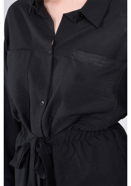 Çetinkaya Fithit 1489 Kadın Gömlek Pantolon Ikili Takım Siyah modelleri