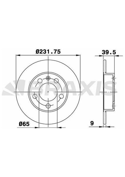 AE0021 AE0021 Arka Fren Diski Golf Iv 1.8 1.9tdı 97-Bora 98-Octavia 1.8 20V 1.9 Tdı 96-Fabia 1.4 1.9tdı 2.1 1J0615301