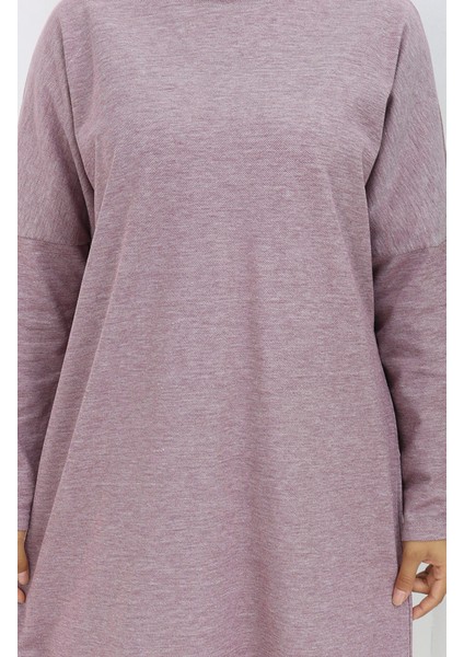 Rahat Kesim Cotton Sade Tunik 8757-05 Açık Mürdüm fırsatları
