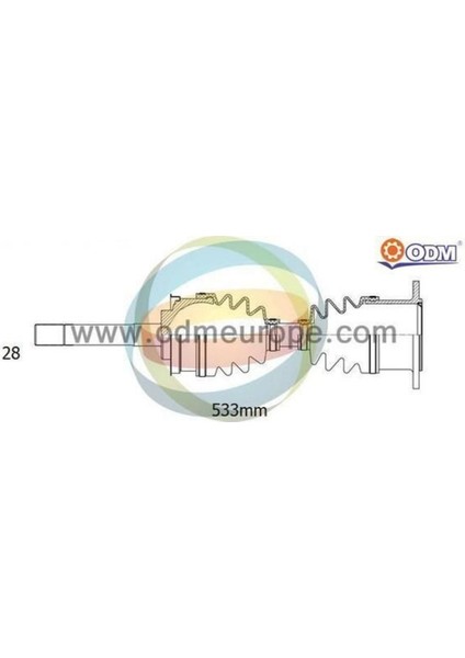 MI88557 Ön Aks L200 96-07 2.4-2.5TD-4WD Pajero Ii 90-00 2.5td Sag Komple (28X537,5X132) Mekanik