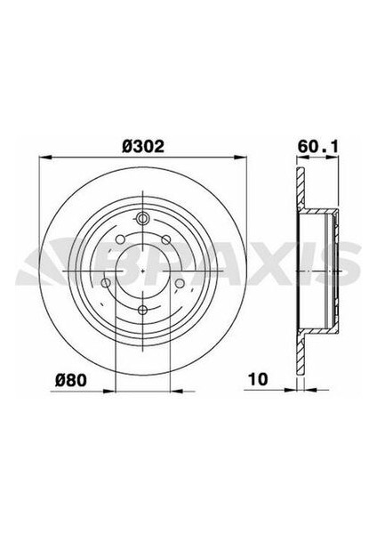 Braxıs AE0549 Arka Fren Dısk Aynası Mıtsubıshı Asoutlander 1