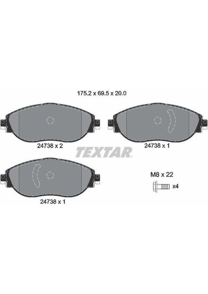 2473806 Fren Balatası On GDB2219 Vw Passat-Tıguan-Arteon Bm 15 >