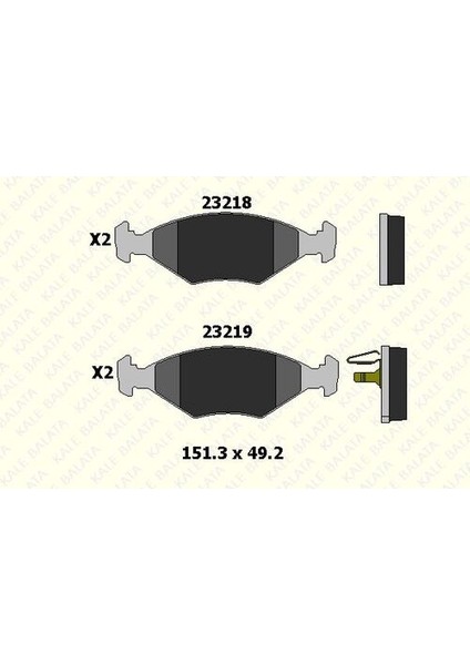 2321918005-ANSKD13 On Fren Balatası Palıo Sıena 97> Fıssız WVA23218