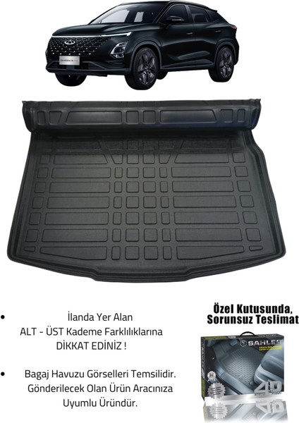 Omoda 5 Pro Uyumlu 4.5d Premium Havuzlu Oto Paspas ve Liner Marka 3D Bagaj Havuzu fiyatları