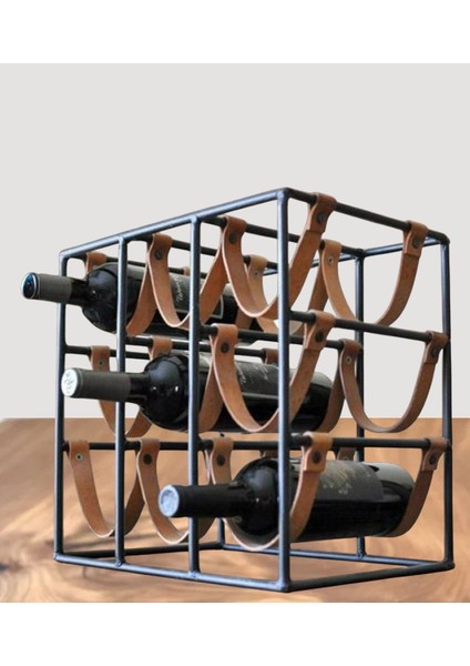 9 Lu Modern Metal Taba Renkli Viski Şarap Şampanya Alkol Içki Stand Rafı