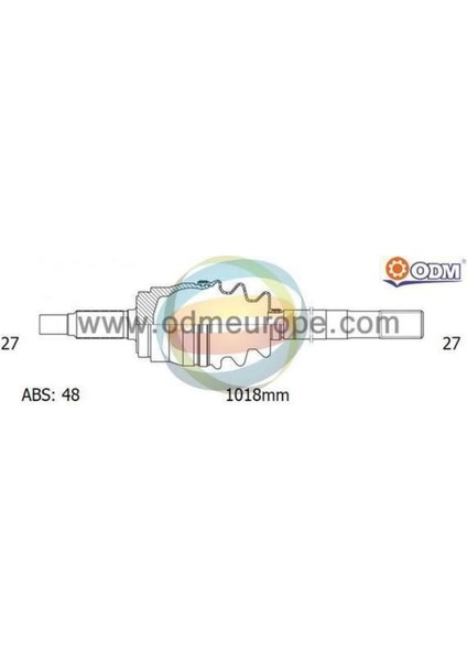 CH88545A Ön Aks Grand Cherokee 99-05 2.7crd-3.1td-4.0-4.7 V8 Sag Komple 4x4 (27X1018X27 48T) At mt