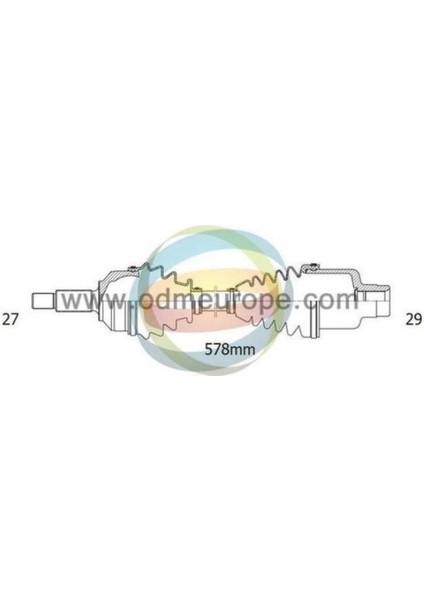 GC88785 Ön Aks Jeep Cherokee 01-08 3,7 4x4 Sag Komple (27X579X29) Otomatik