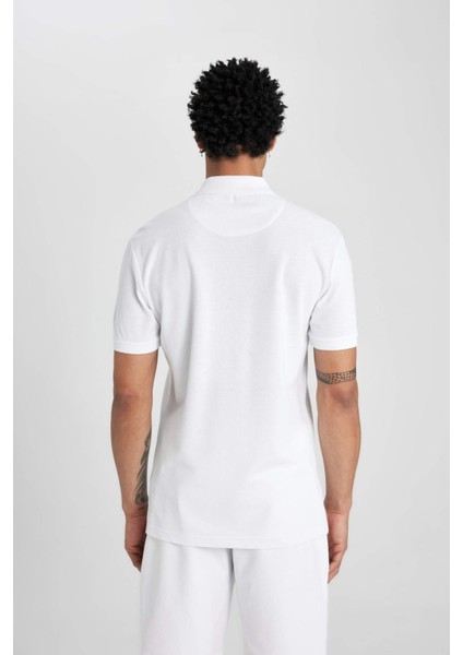 DeFactoFit Slim Fit Polo Yaka Kısa Kollu Pamuklu Tişört V2910AZ24SP