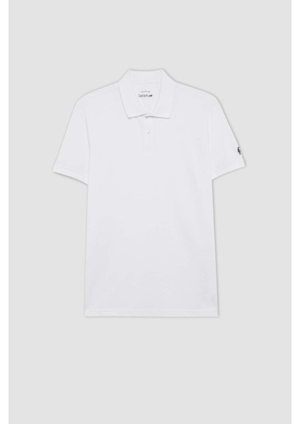 DeFactoFit Slim Fit Polo Yaka Kısa Kollu Pamuklu Tişört V2910AZ24SP