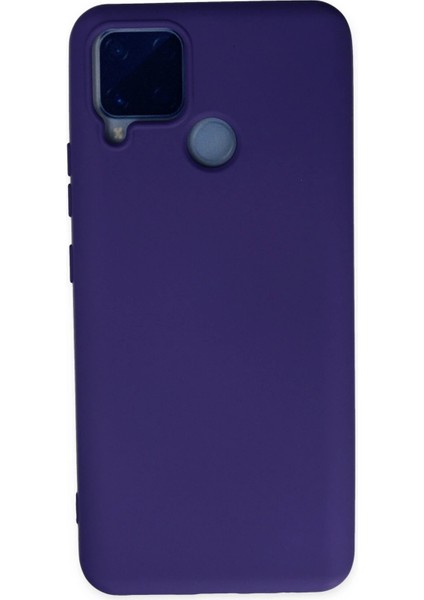 Realme C15 Kılıf Nano Içi Kadife Silikon - Mor - CPT102112-1583