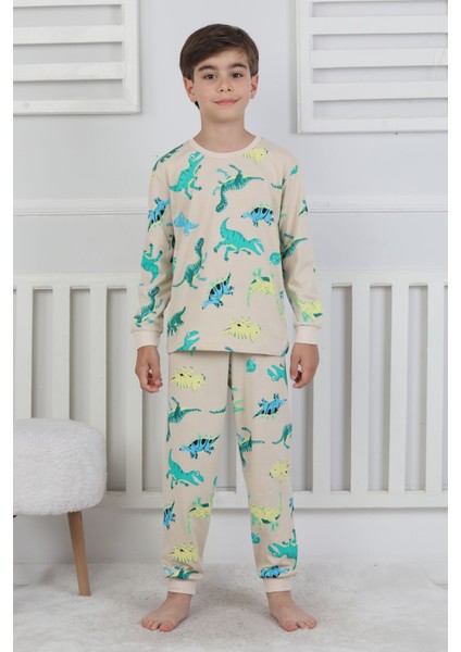 Stegosaurus Desenli Erkek Çocuk Pijama Takımı
