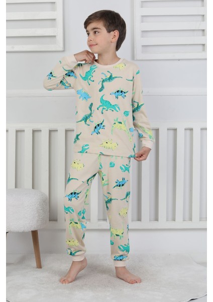 Stegosaurus Desenli Erkek Çocuk Pijama Takımı modelleri