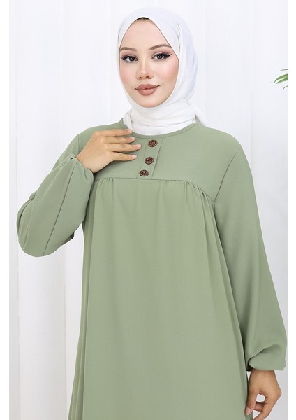 Robalı Elbise 4109-03 Çağla Yeşili modelleri