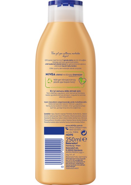 Q10 Bronzlaştırıcı Vücut Losyonu 250 ml,7 Günde Sıkılaşma,Nemlendirici,Açık,Buğday Ten