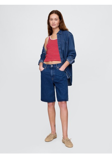 Kadın Kırmızı Yuvarlak Yaka Crop Atlet fırsatları