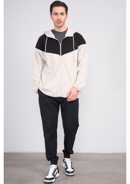 3645 Kapüşonlu 2 Iplik Sweatshirt Vizon fiyatları