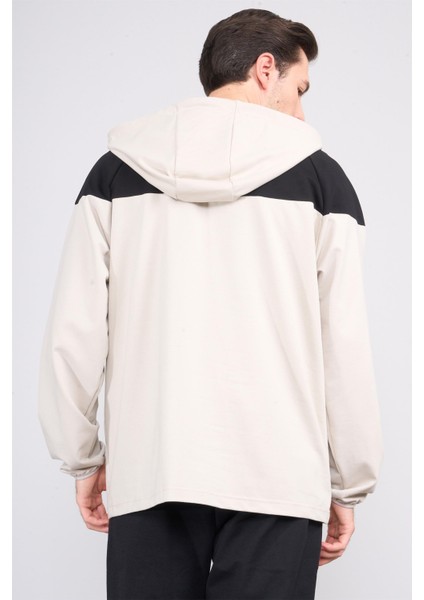 3645 Kapüşonlu 2 Iplik Sweatshirt Vizon fırsatları