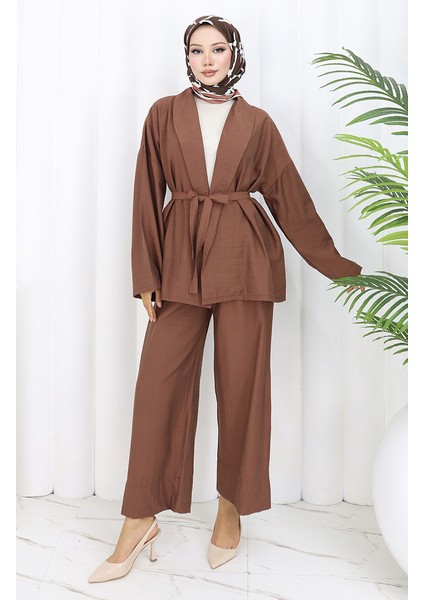 Kimono Pantolon Ikili Takım 11322-05 Kiremit