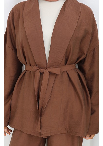 Kimono Pantolon Ikili Takım 11322-05 Kiremit indirimleri