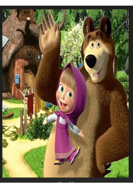 Koca Ayı Maşa,doğum Günü Konsept,parti PANO150X200