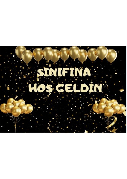 Sınıfına Hoşgeldin, Okul Etkinlik, Renkli, Kumaş Arka Plan 150X200