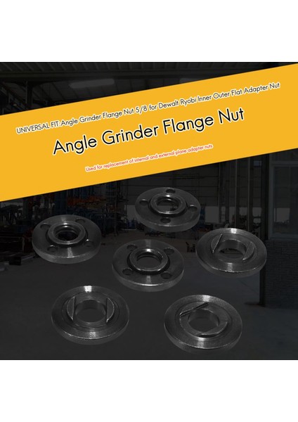 6 Paket Açı Taşlama Makinesi Flanş Somunu 5/8 Dewalt Ryobi Makita 224399-1 193465-4 224568-4 9005BZ 9015B Yedek (Yurt Dışından) fırsatları