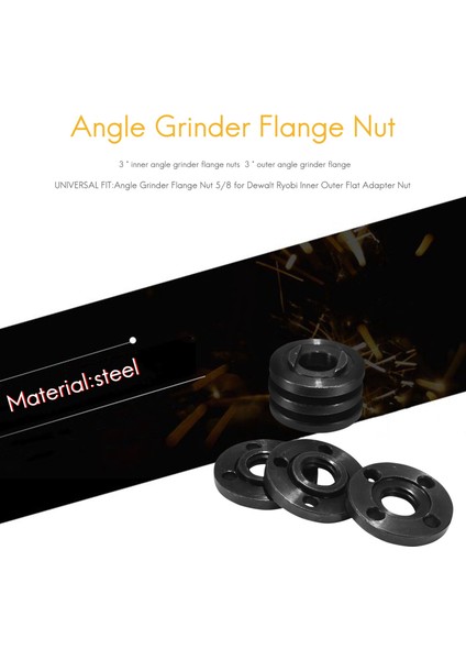 6 Paket Açı Taşlama Makinesi Flanş Somunu 5/8 Dewalt Ryobi Makita 224399-1 193465-4 224568-4 9005BZ 9015B Yedek (Yurt Dışından) indirimleri