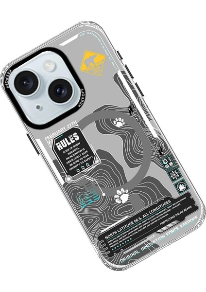 iPhone 15 Map Magsafe Kapak - Snowfield fiyatları