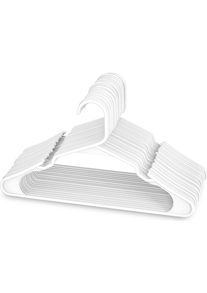 Beyaz Plastik Askılar, Günlük Standart Kullanım Için Mükemmel Plastik Elbise Askıları, Elbise Askıları (Beyaz, 20 Paket) (Yurt Dışından)