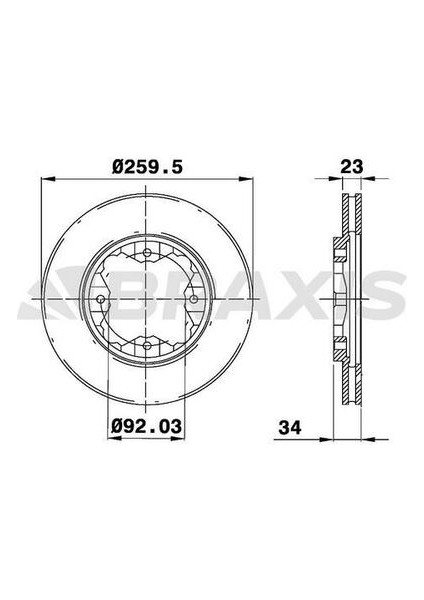 AE0423 AE0423 Ön Fren Diski Havalı Honda Accord 90-98 Civic 95-01 260X4 GBD90836