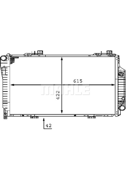 Mahle CR231000S Knecht Su Radyatörü 615×422×42 Otomatik)(Manuel W202 S202 C 200 Cdı C 220 8MK376710364