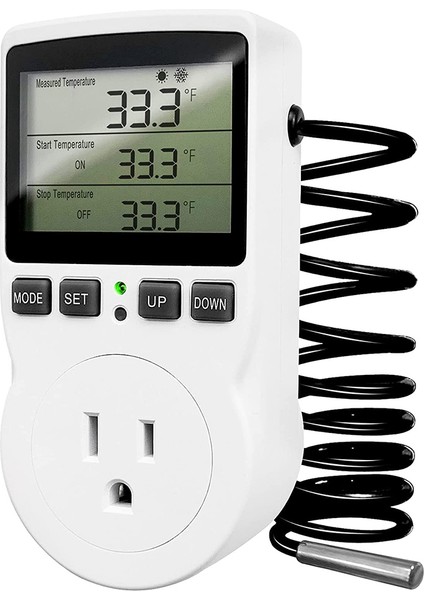 Dijital Sıcaklık Kontrol Çıkışı, 120 V Elektrikli Termostat Çıkış Fişi 110 V Sürüngen Teraryum Sera Abd Plug (Yurt Dışından)