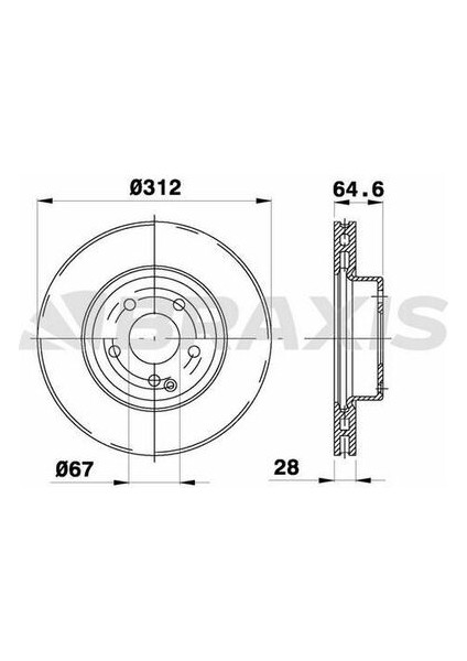 Braxıs AD0331 Fren Dıskı On C219 05>10 W211 02>08 S211 03>08