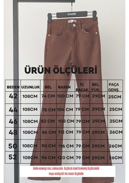 Büyük Beden Full Likra Ispanyol Paça Jean fiyatları