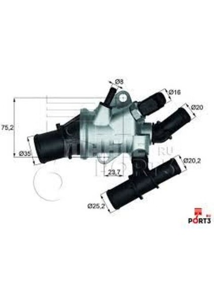 Mahle-Knecht-Behr TI16288 Termostat Komple 88C Alfa 156 00-05 Lancıa Lybra Sw