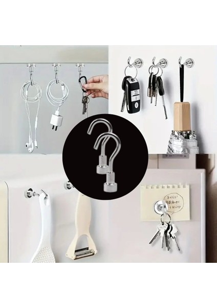 Bfs Güçlü Manyetik Mutfak,banyolar Için Çok Amaçlı 2'li Magnet Askı