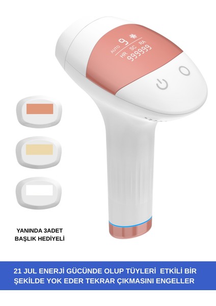 Xmia Ipl Lazer Epilasyon Cihazı 999.999 Atım 9 Kademe Ultra Güçlü