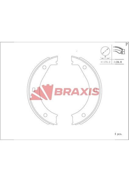 Braxıs AC0132 El Fren Balatası Pabuc Bmw E31 E32 E34 E36 M3 E37