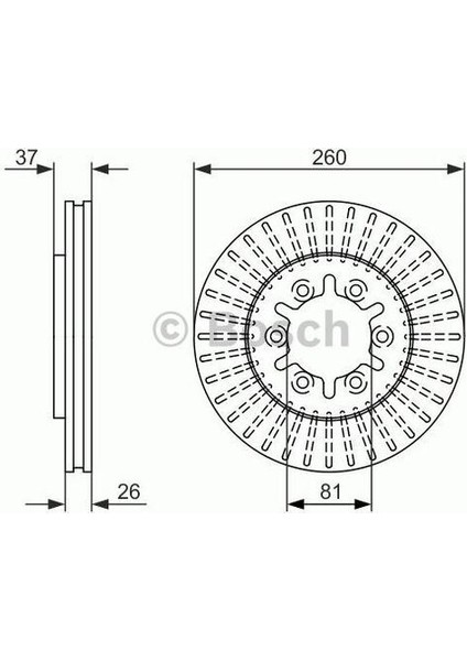 50370 Fren Dısk On Havalı 260-6 Nıssan Pıck-Up D22 98>02 2WD