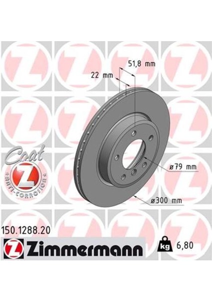 Zımmermann 150.1288.20 Fren Dıskı On Bmw E46 99 04