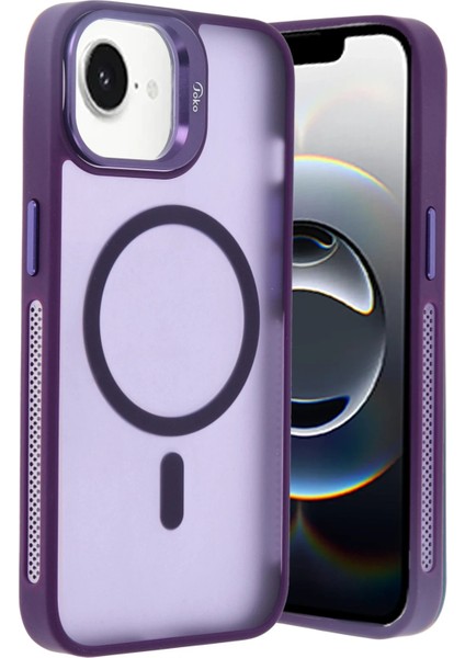 iPhone 16E Flet Lens Magsafe Kapak - Derin Mor - CPT103592-9841 fiyatları