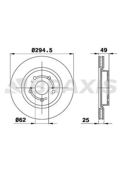 Braxıs AE0181 On Fren Dısk Aynası Havalı Suzukı Grand Vıtara 1.6 2.0 1.9 Ddıs 05-12 (294×5)
