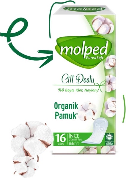 Bfs Molped Pure&soft Ince Günlük Ped 16 Adet