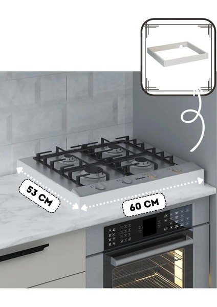 Ocak Altı Aparatı, 60X53 Ankastre Ocak Tezgah Üstü Aparat Malzeme Ankockalt1