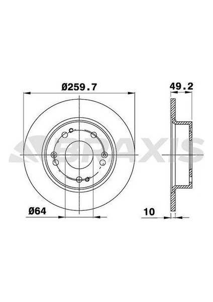 AE0474 AE0474 Arka Fren Diski Düz Honda Accord 03-08 260X5 42510SEAE00