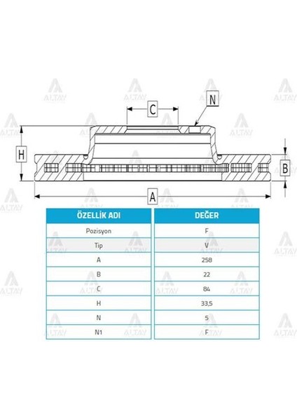 03716 Fren Dıskı L-300 86>10 On Havalı 258-5