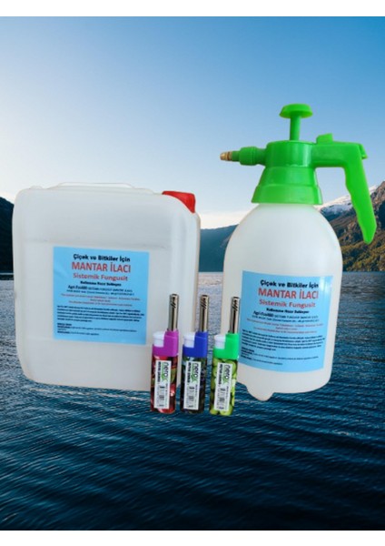 12 Lt Çiçek Bitkiler Için Fungust Mantar Ilacı (3 Ad. Çakmak Hediyeli)