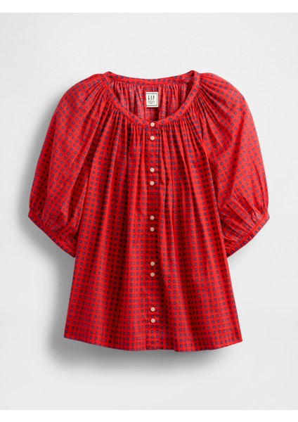Kadın Kırmızı Gap × Dôen Gingham Bluz