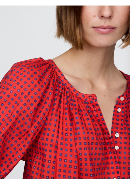 Kadın Kırmızı Gap × Dôen Gingham Bluz