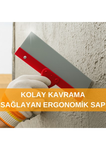 30CM Raspa Zemin Duvar Yer Tavan Köşe Büyük Spatula Profesyonel Kullanım Rahat Ispartula Kırmızı modelleri